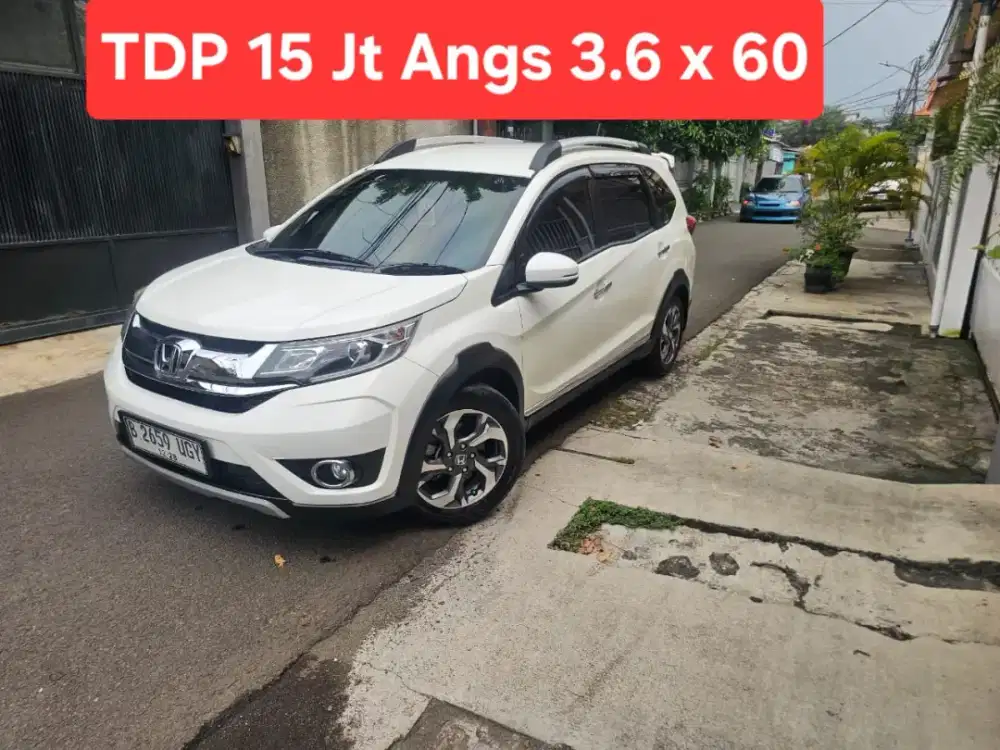 TDP 15 Jt Angs Termurah BRV E CVT 2018 Matic Putih Low Km Like New
