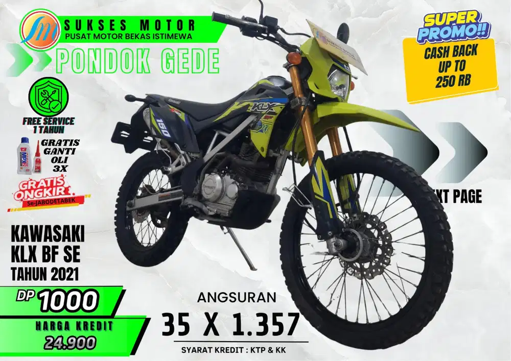 Kawasaki KLX BF TH 2021 DP SEJUTA