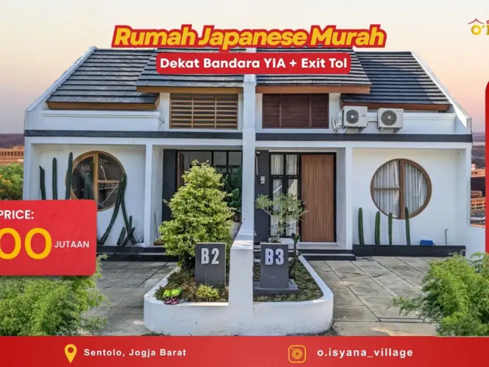 Hunian Jepang Kulonprogo Jogja 400m ke Smpn 2 Sentolo 270 Jutaan