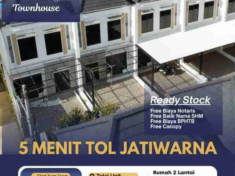 rumah modern 2 lantai ready stock akses strategis