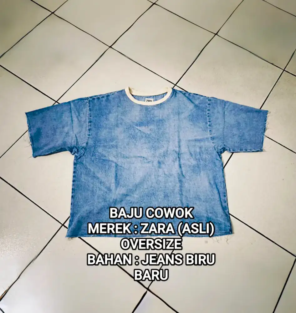 BAJU COWOK MEREK ZARA, KEREN, Jual Murah, Baru