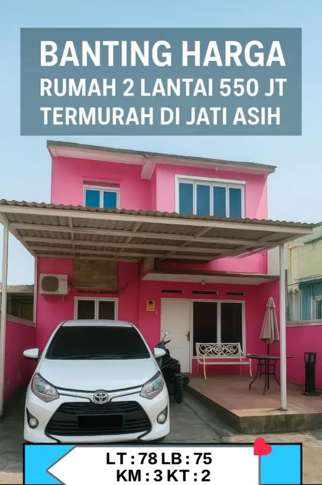 JUAL CEPAT RUMAH 2 LT HARGA 1 LT DI JATI ASIH KOTA BEKASI