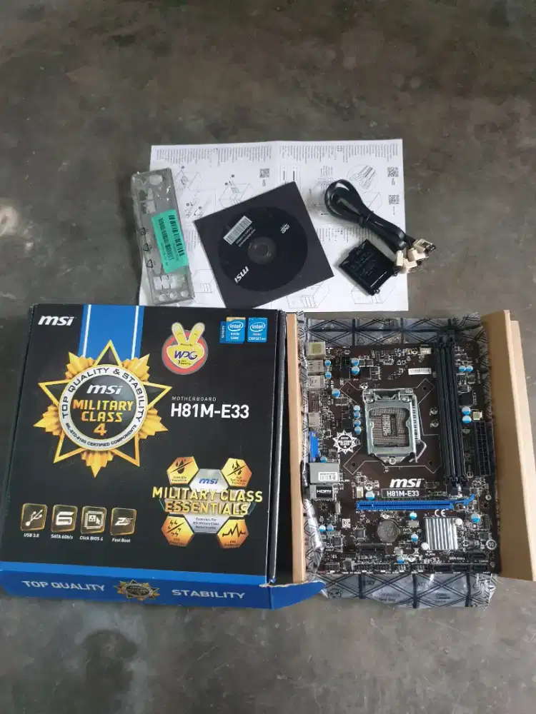 MOBO MSI H81M-E33 Fulset Kondisi Minus