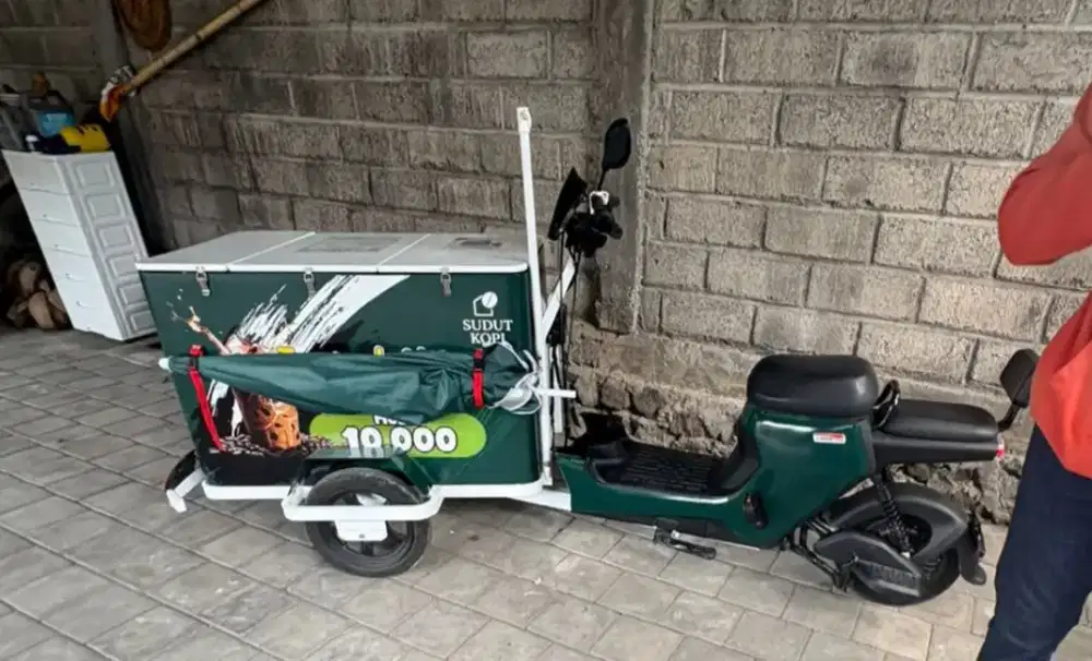 Gerobak kopi sepeda listrik