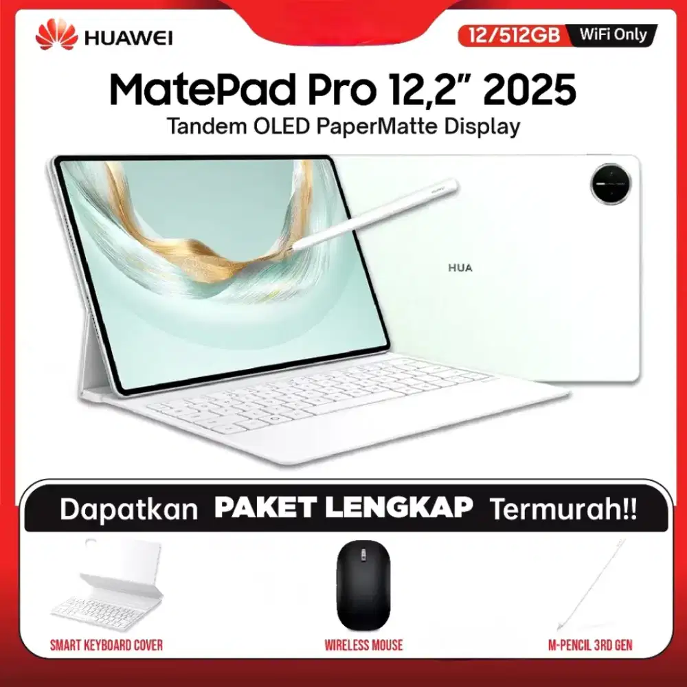 HUAWEI MATEPAD PRO 12.2 2025 FULLSET GARANSI RESMI MULUS LIKE NEW