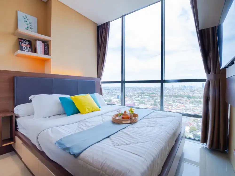 Disewakan Apartemen GP Plaza 2BR, Fully Furnished, Dekat JCC, Slipi, Universitas, Transportasi Umum