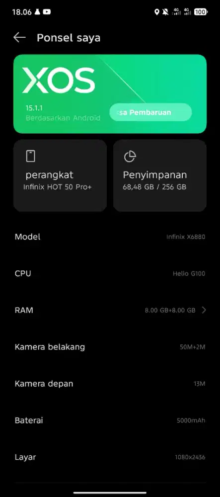 INFINIX HOT 50 PRO PLUS 8+8/256