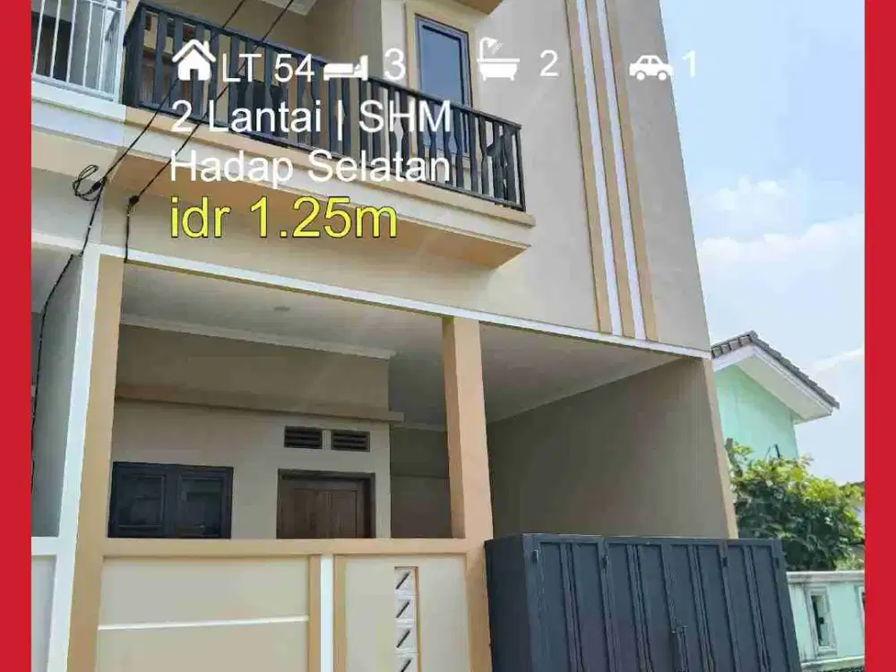 Wilson Rumah baru 2 lantai hadap selatan di poris paradise