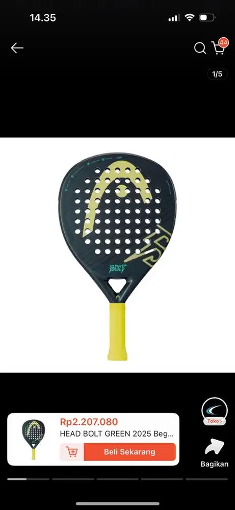 Padel Racket HEAD BOLT Raket Padel Second