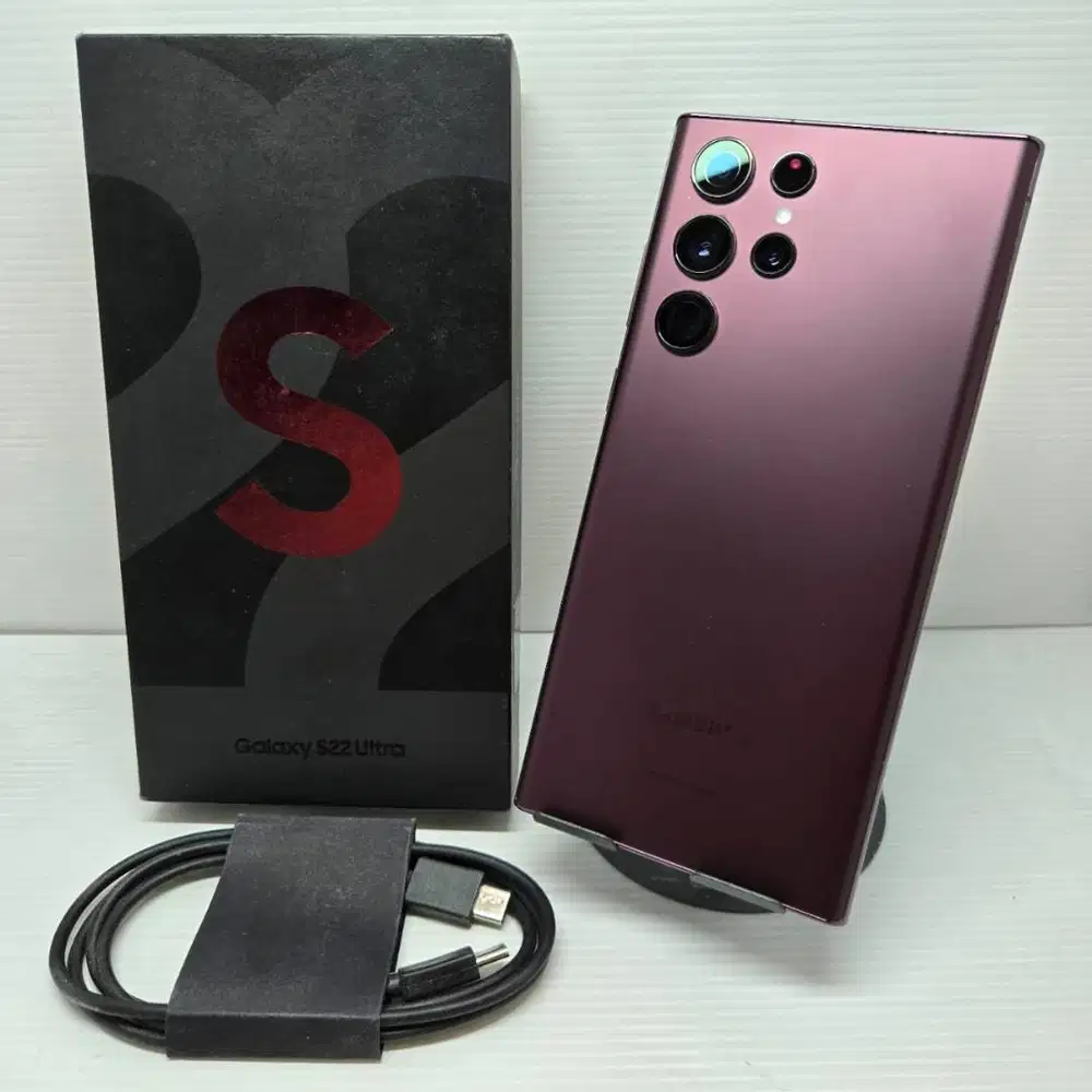 SUPER MULUS!  MULUS SAMSUNG GALAXY S22 ULTRA 5G 12/256 BURGUNDY EX SEI