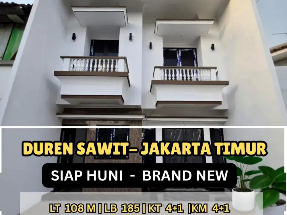 Rumah baru siap huni di komplek duren sawit jakarta timur
