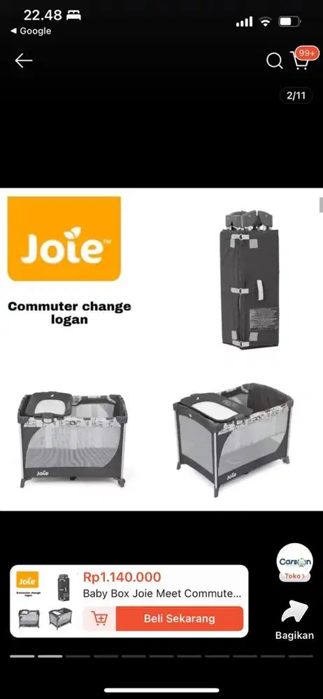 preloved box bayi joie