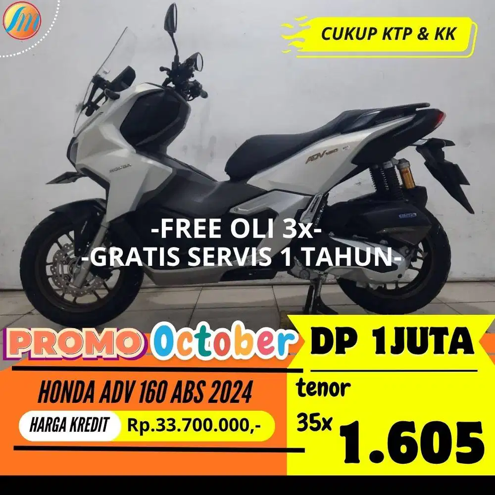 HONDA ADV 160 ABS 2024 KREDIT DP 1 JUTA ANGSURAN SANGAT TERJANGKAU