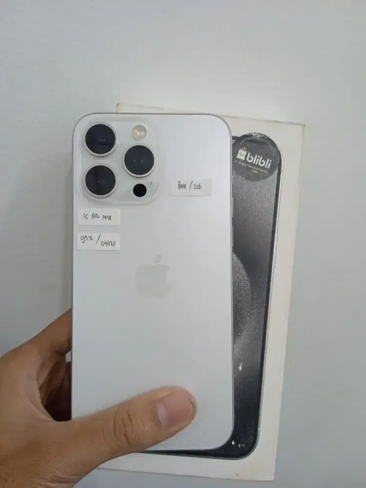 iphone 15 pro max 256GB white titanium ibox