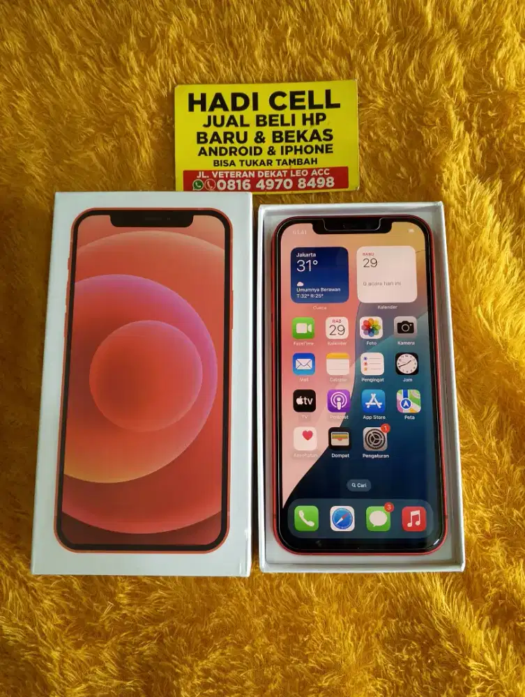 Iphone 12 inter 64gb semua kartu Bisa bayar Spaylatter HADI CELL