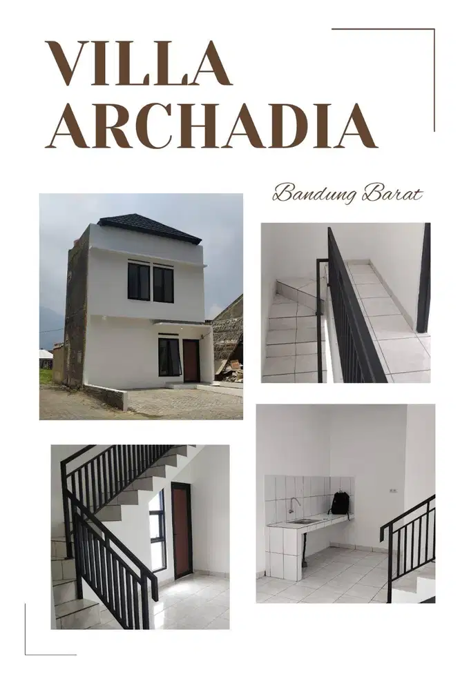 Rumah dua lantai villa dalam cluster dijual cepat