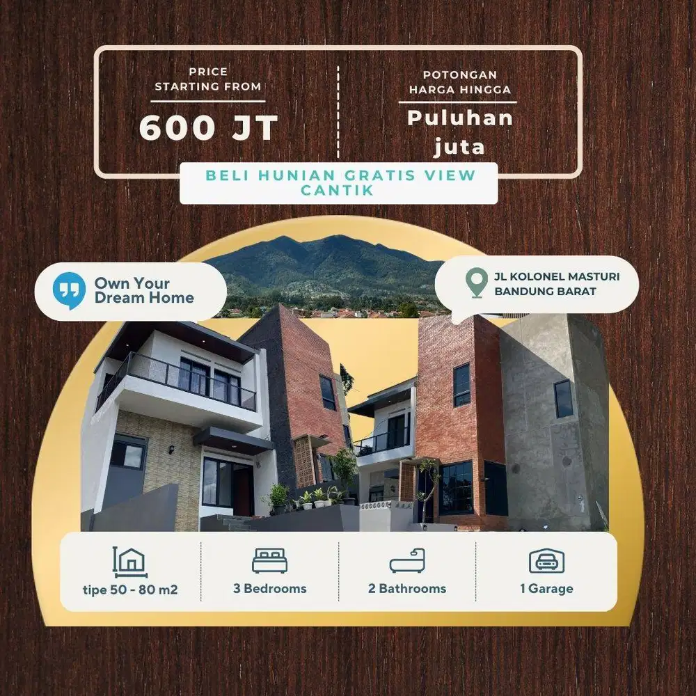 Hunian Indah Di Kawasan Wisatan Cimahi Bandung