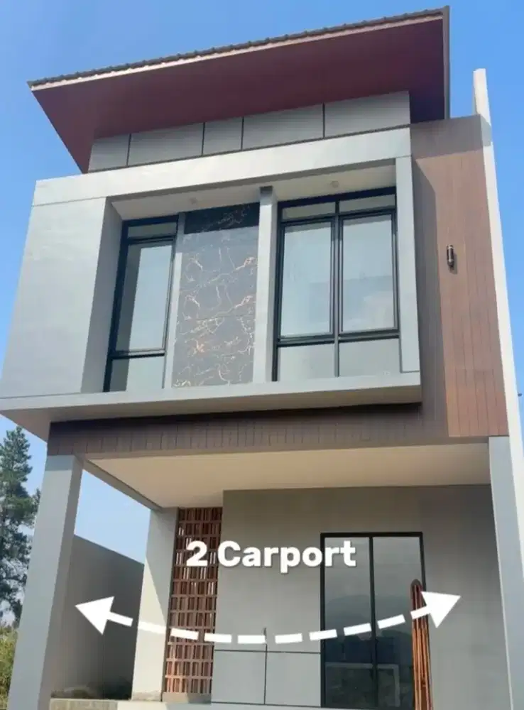 RUMAH VILLA DEKAT KOTA 1M AN 2 LANTAI VIEW INDAH SEJUK BERKABUT SHM