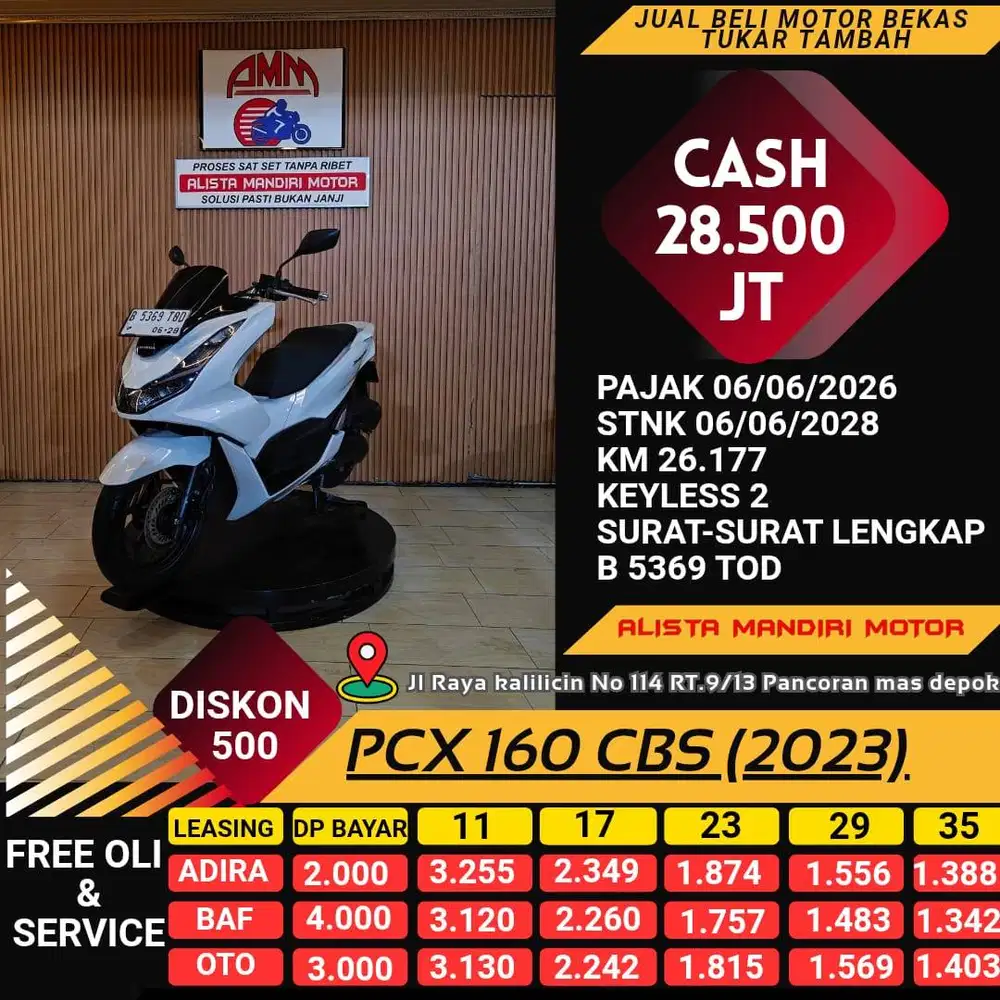 KREDIT TANPA DP PCX 160 CBS TH 2023 BAYAR NYA PAKAI CC / PAYLATER