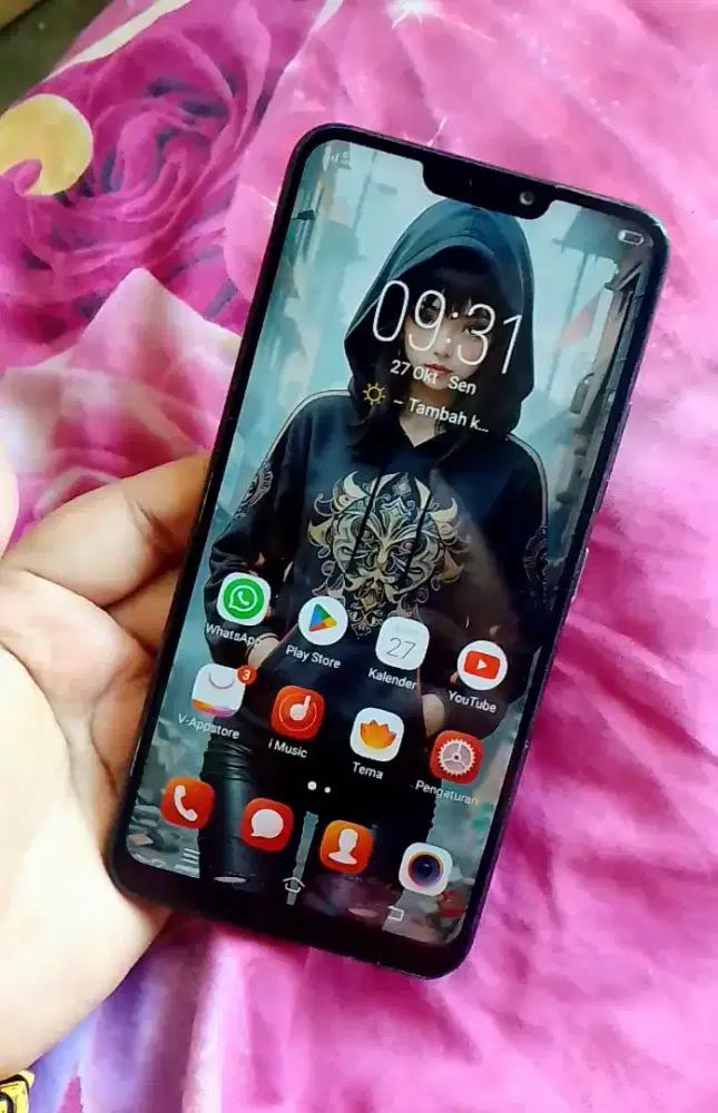 Vivo Y91 4G Ram 2/32 gb layar full fingerprint sehat