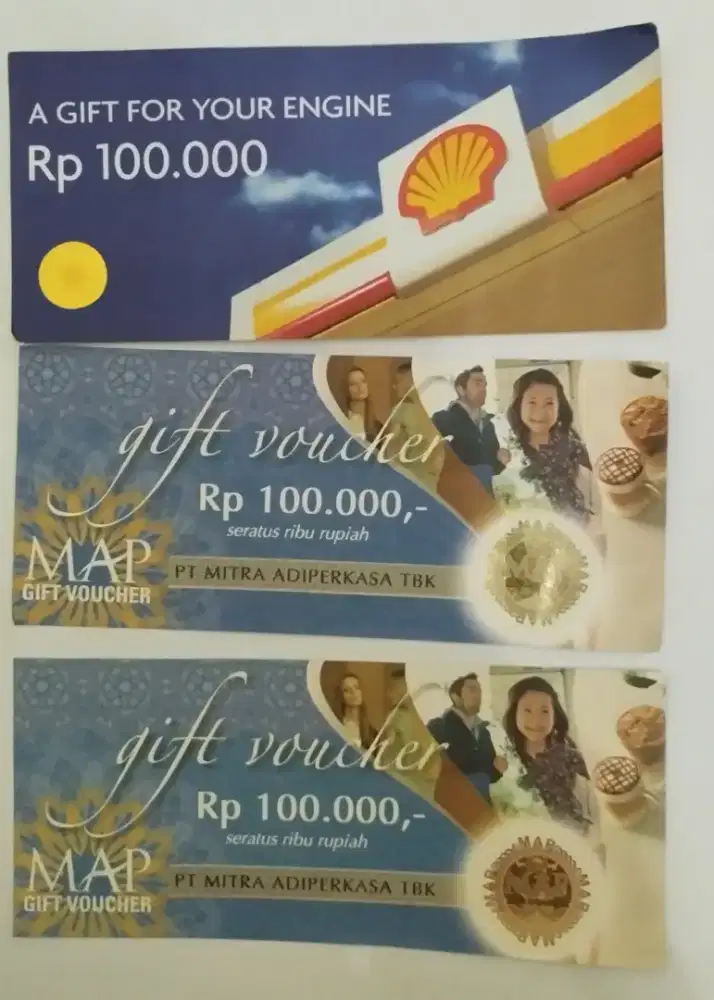 Dijual Voucher Shell dan MAP Total 500 Ribu
