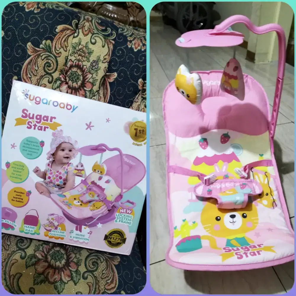 Bouncer Kursi bayi sugar baby / sugar star pink
