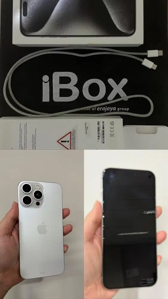 iPhone 15 Pro Max 256 GB White Titanium - Full Set ex iBox