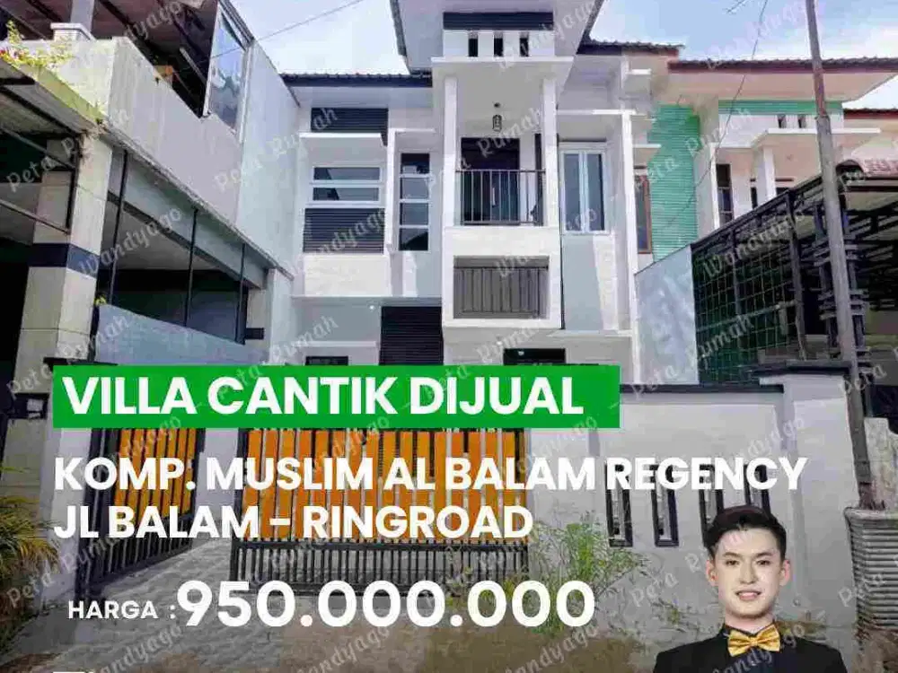 DIJUAL VILLA CANTIK DI KOMP MUSLIM AL BALAM - RINGROAD