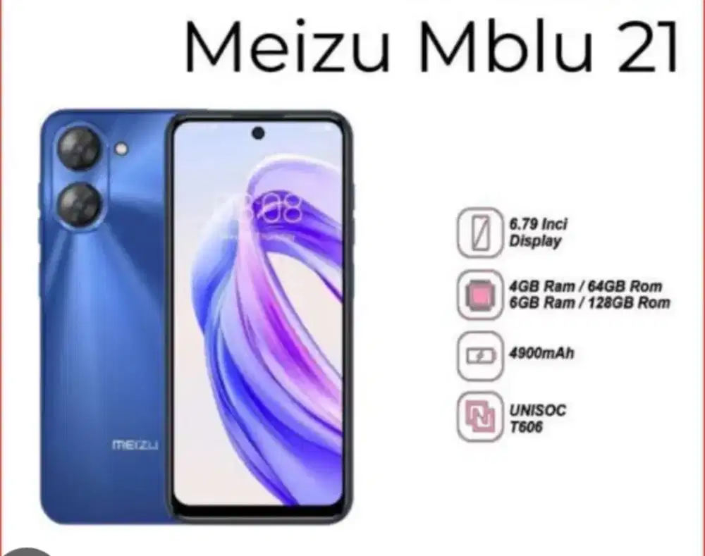 Murah new hp Meizu MBLU 6/128 grs resmi,bs tt