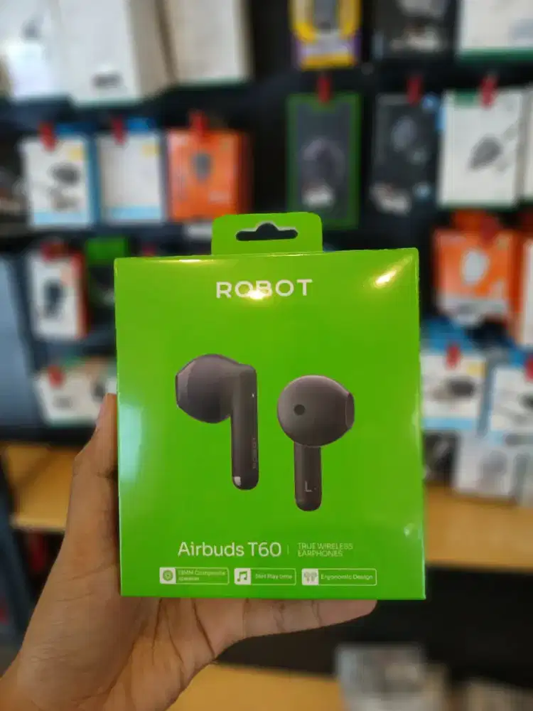 Robot T60 Airbuds TWS Half Ear Wireless 13mm Earphone Bluetooth 5.3