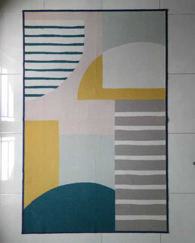 Karpet Prielle Calming Desain Geometries Korea Preloved