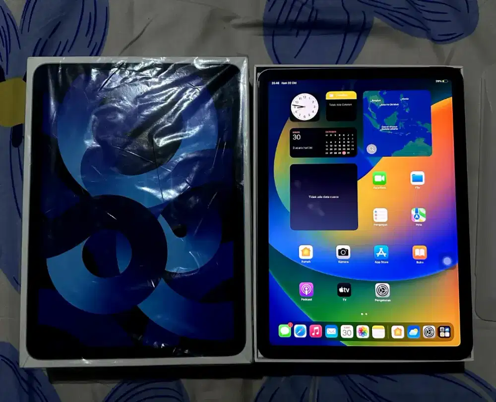 Ipad air 5 (M1) 64gb iBox wiffi

Fullset

No tt no bt

Minus pemakaian