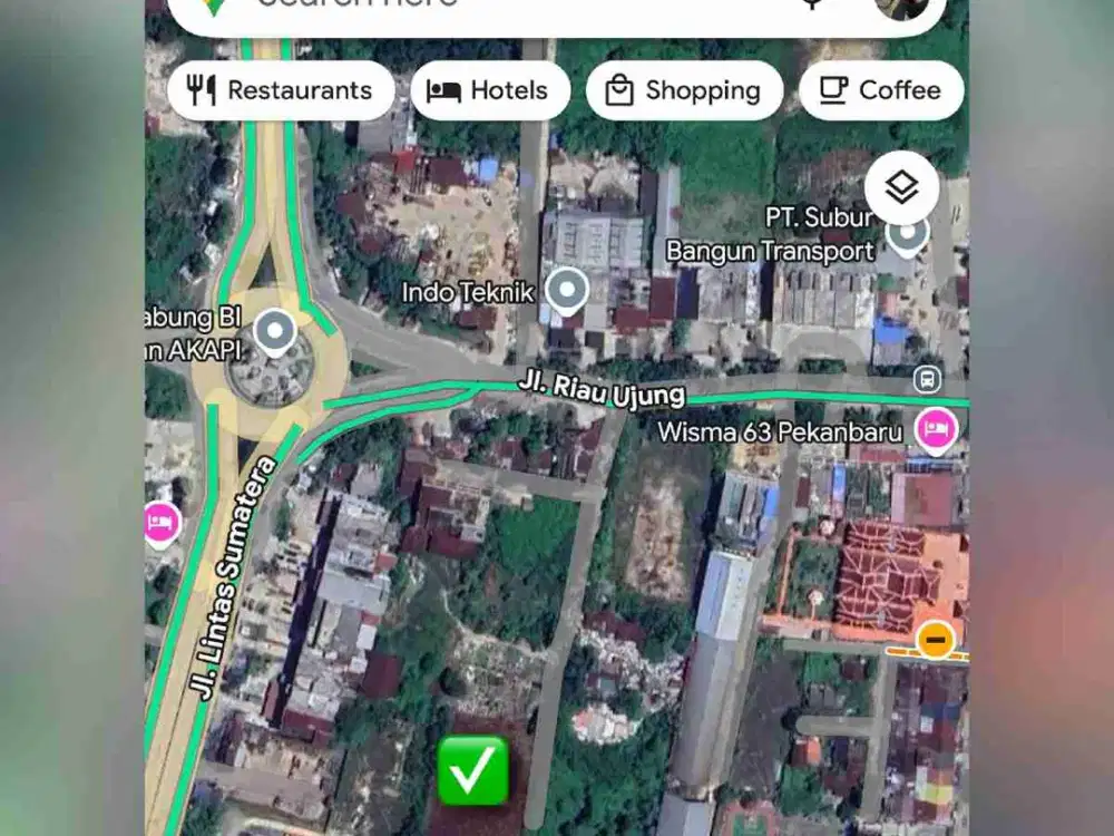 jual tanah jl riau ujung