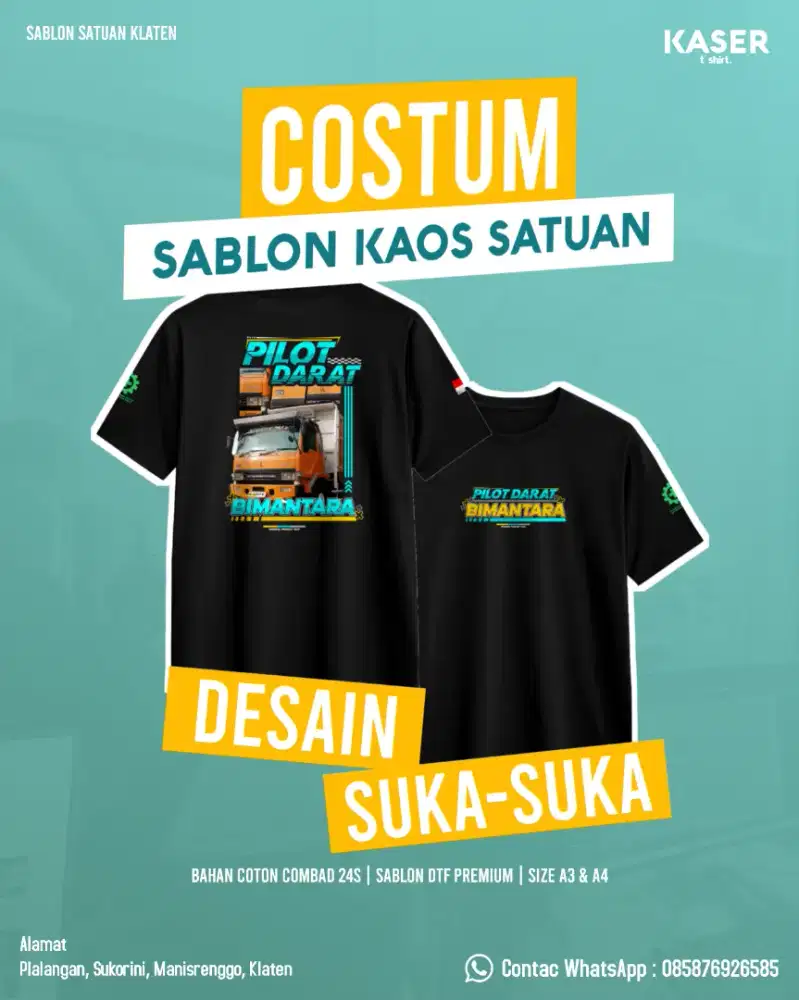 KAOS SATUAN DESAIN SUKA-SUKA