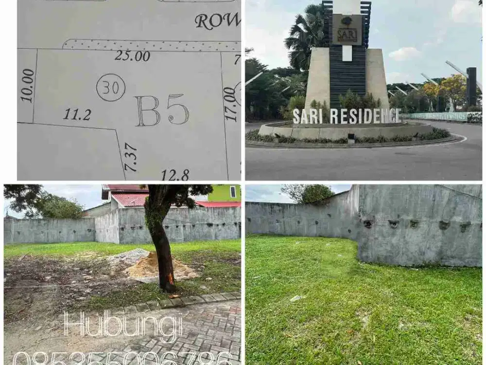 jual tanah sari residance lokasi : jl.pemuda tampan riau