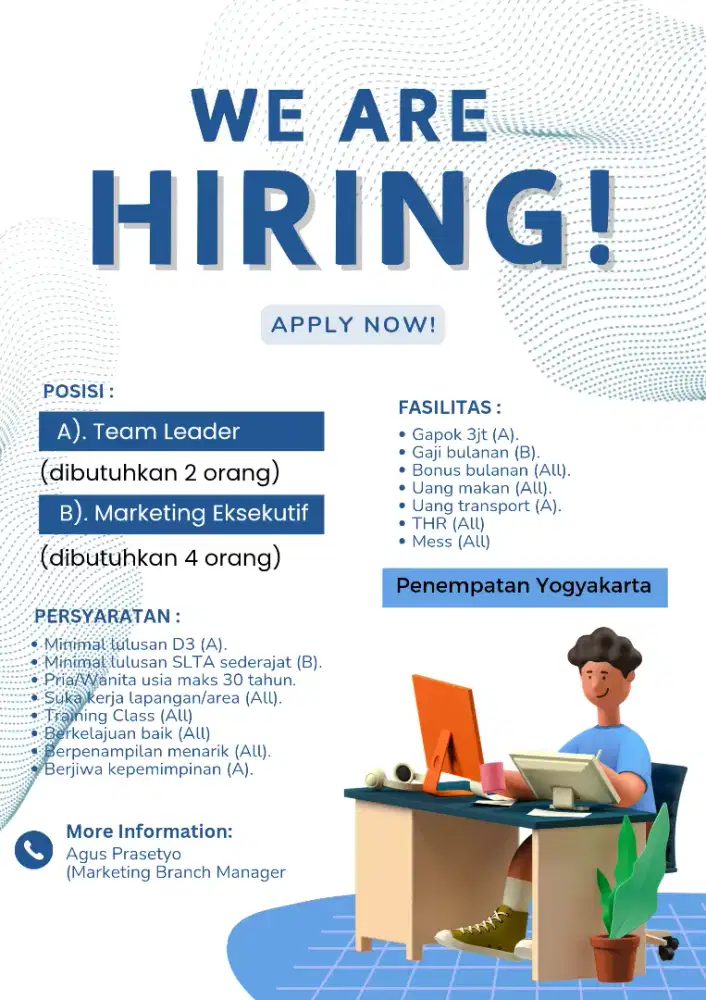 LOWONGAN KERJA, Segera