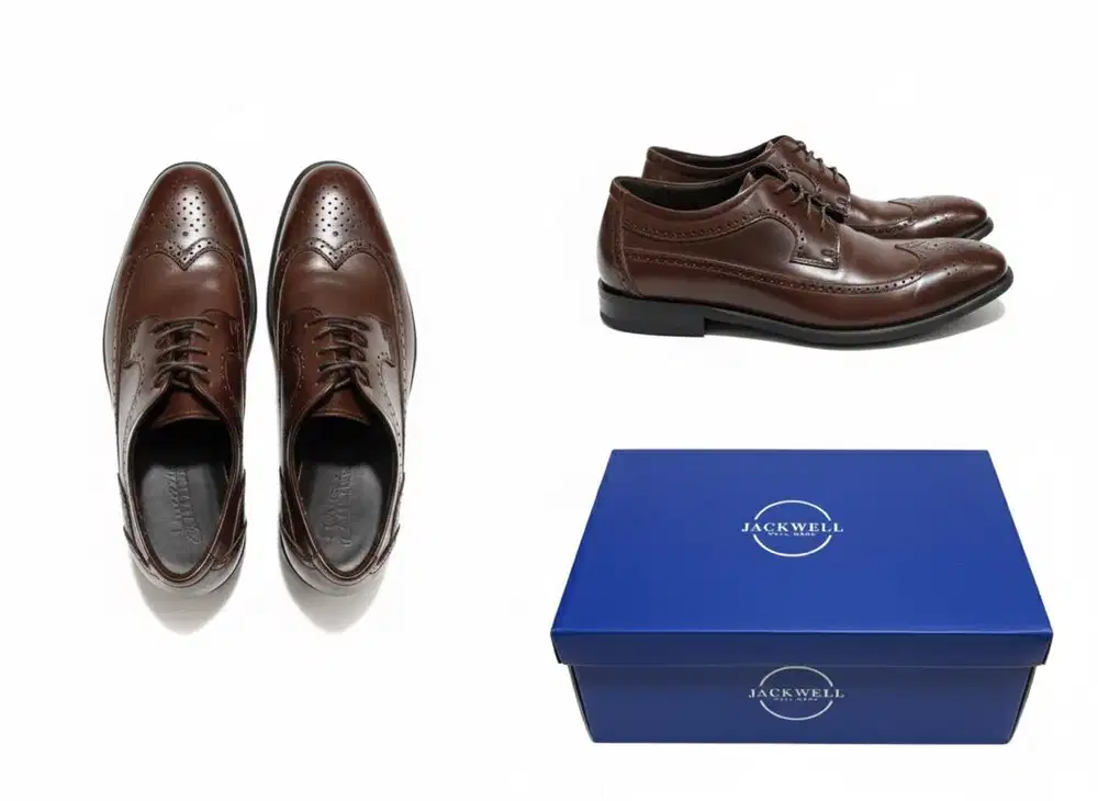 Jackwell Leather Marc Brogues Brown (Second) - Kondisi Istimewa!