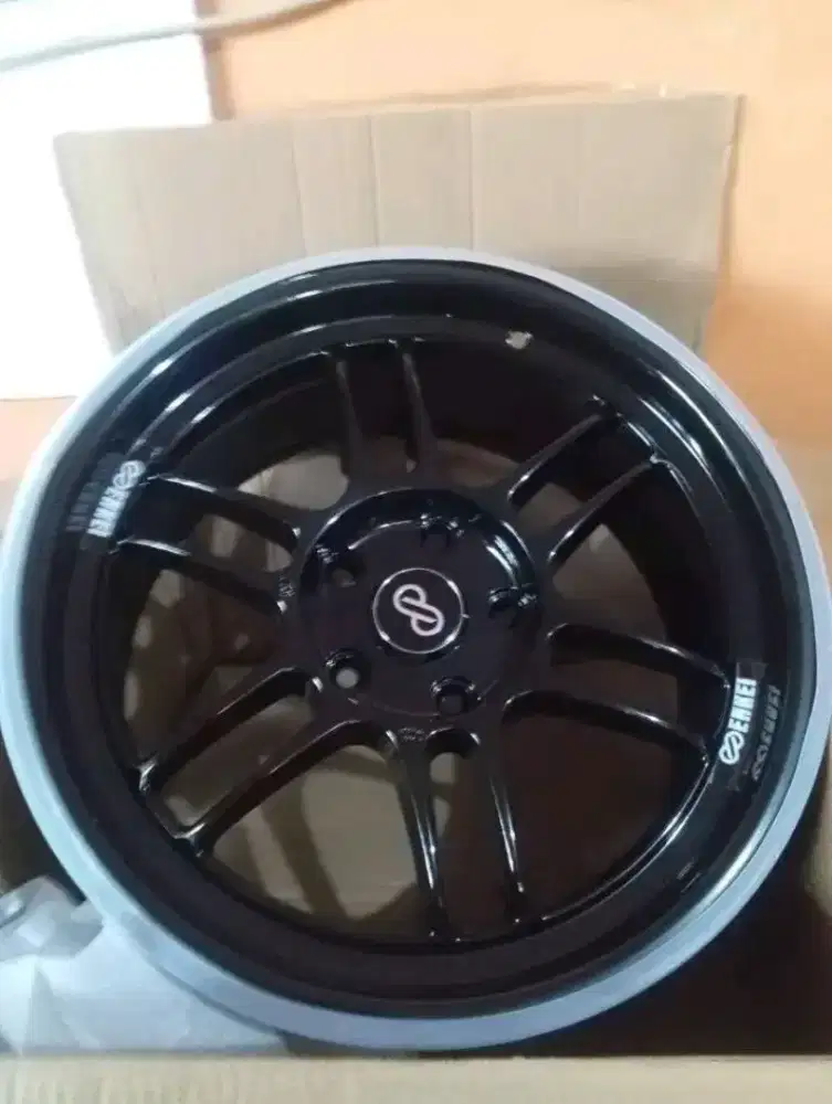 Di jual/Tt 1 set Velg Baru Enkei rpf R17 pcd 5×114 lebar 8 black glosy
