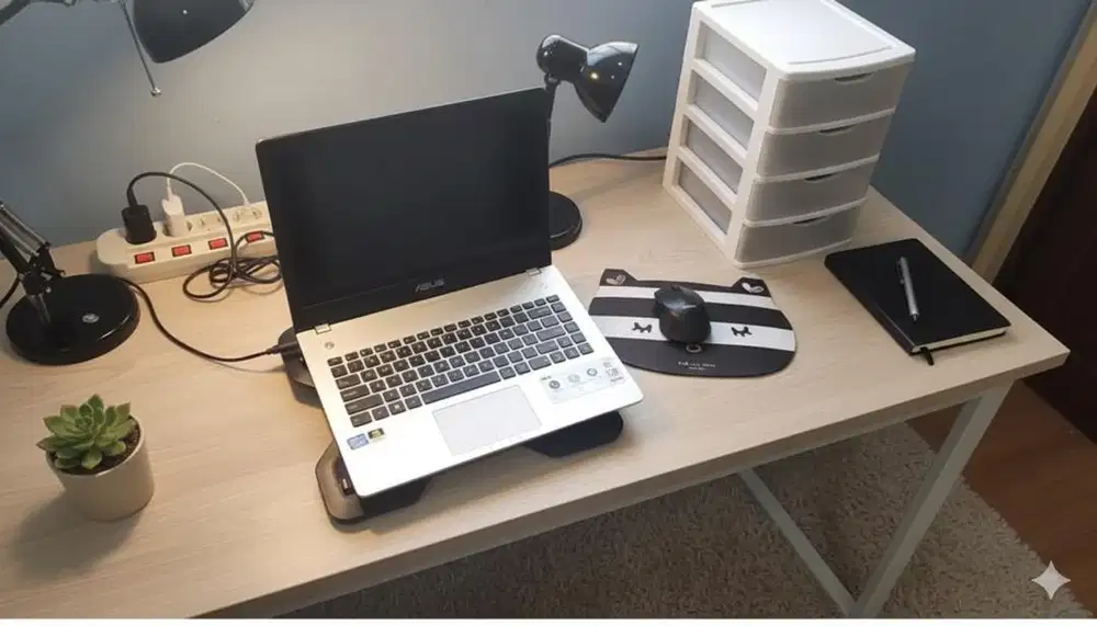 Laptop n46v asus warna hitam