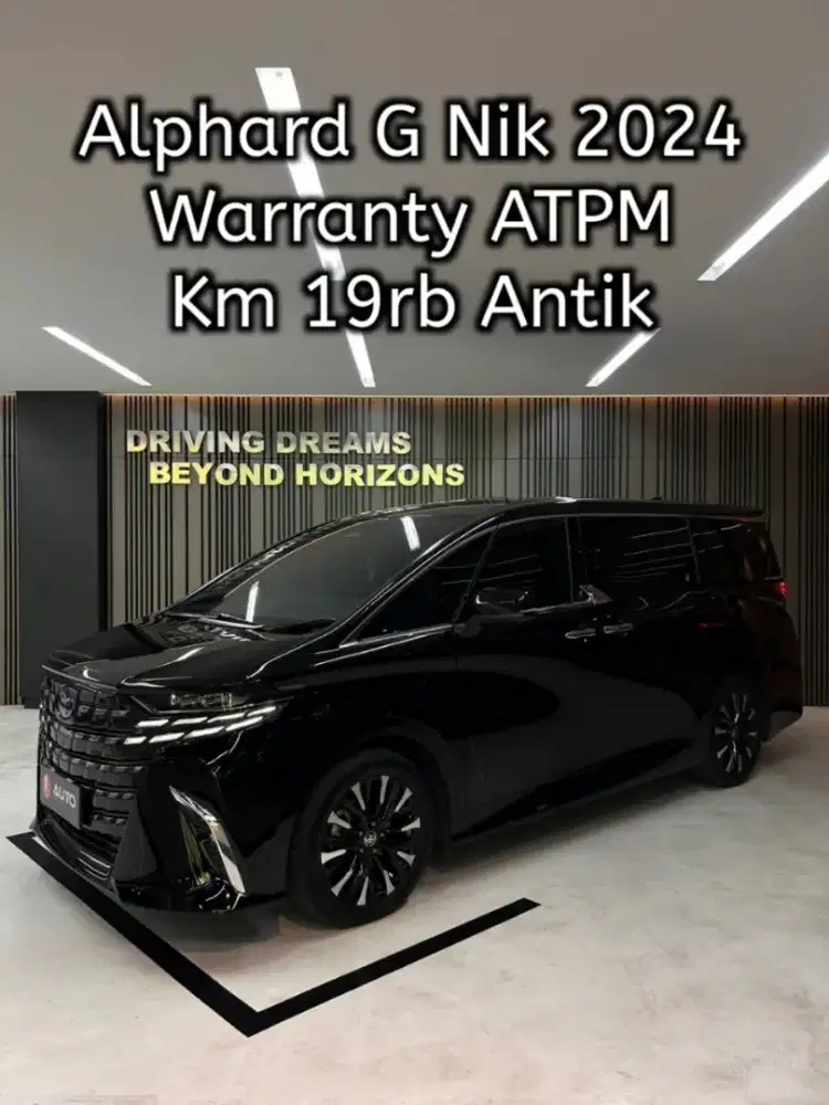 Toyota Alphard 2.5 G Bensin AT Nik 2024 Hitam Km19rb mdl 2023