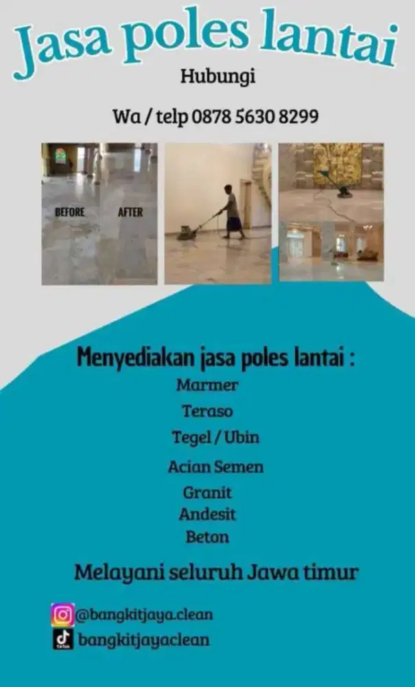 Poles Lantai Marmer Terazo Tegel Acian Betonn Granit Andersit DLL