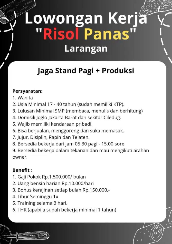 Jaga Stand Pagi + Produksi