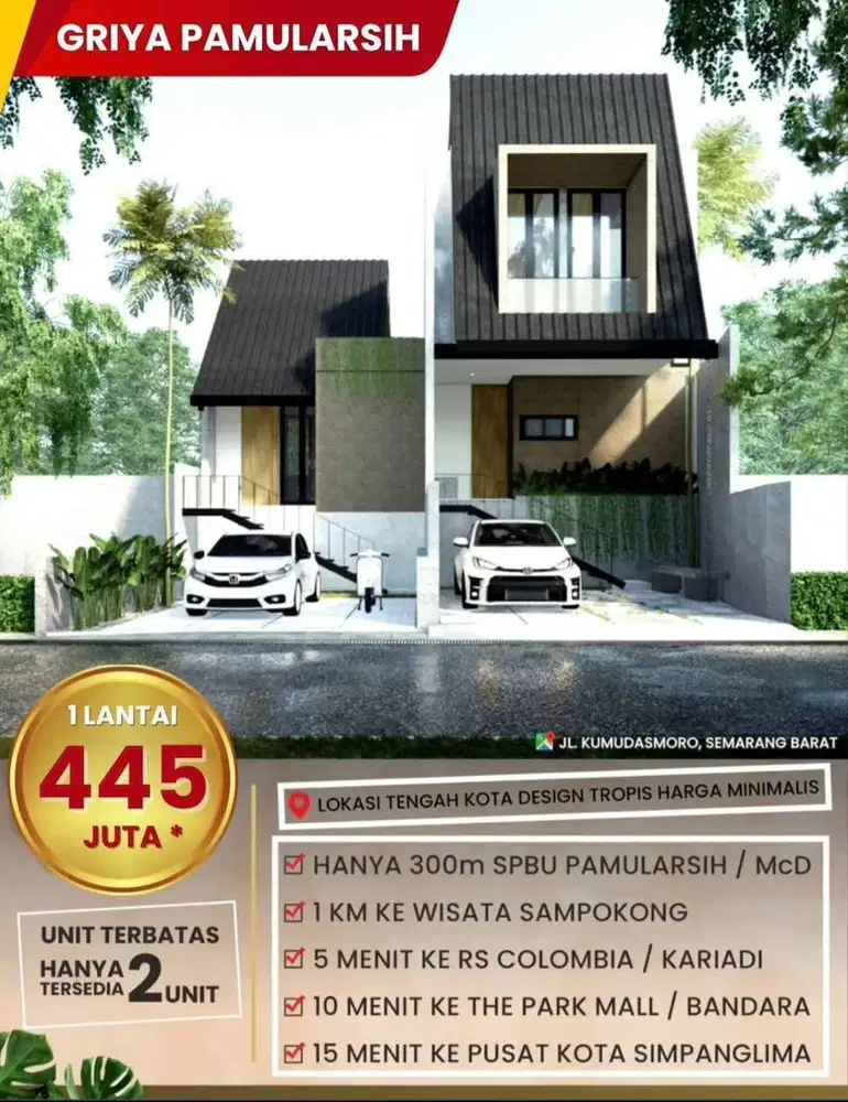 Rumah manyaran semarang barat depan Spbu Pamularsih harga ekonomis