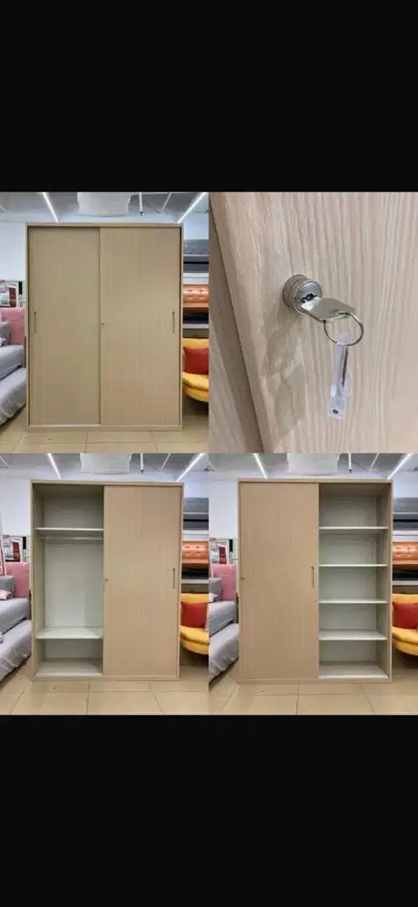 Ready stok lemari sliding besi gratis kirim