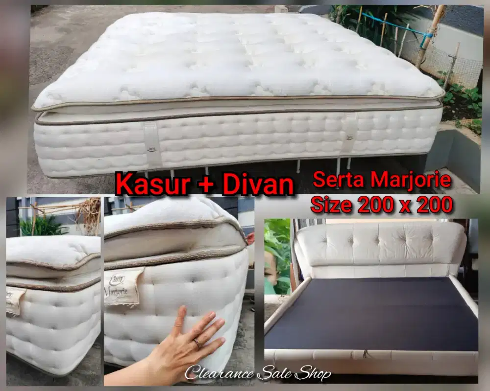Kasur SERTA MARJORIE + DIVAN UKURAN 200