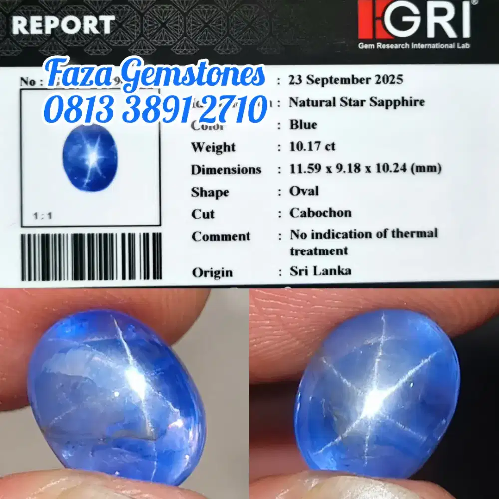 Top Quality Star Blue Sapphire Srilanka No Heated Recomended