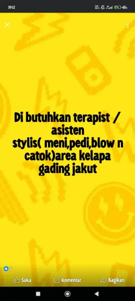 Dibutuhkan karyawan salon