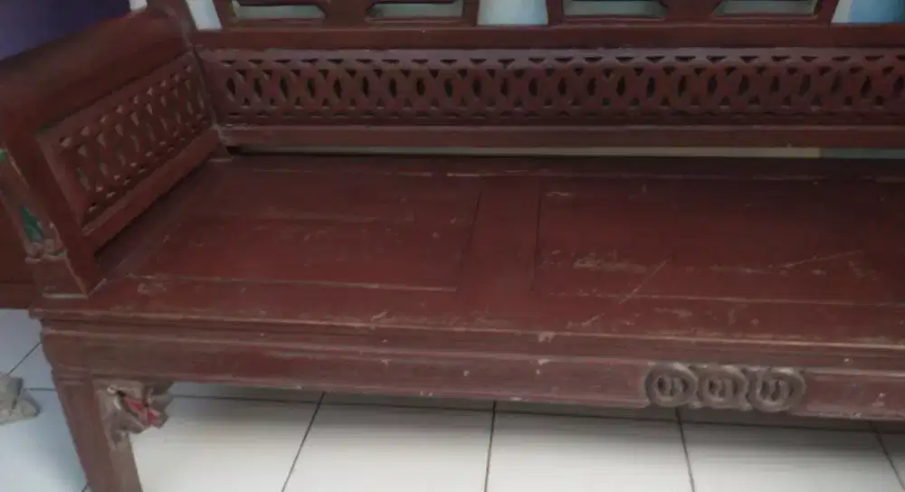 Kursi Panjang jati dan Meja