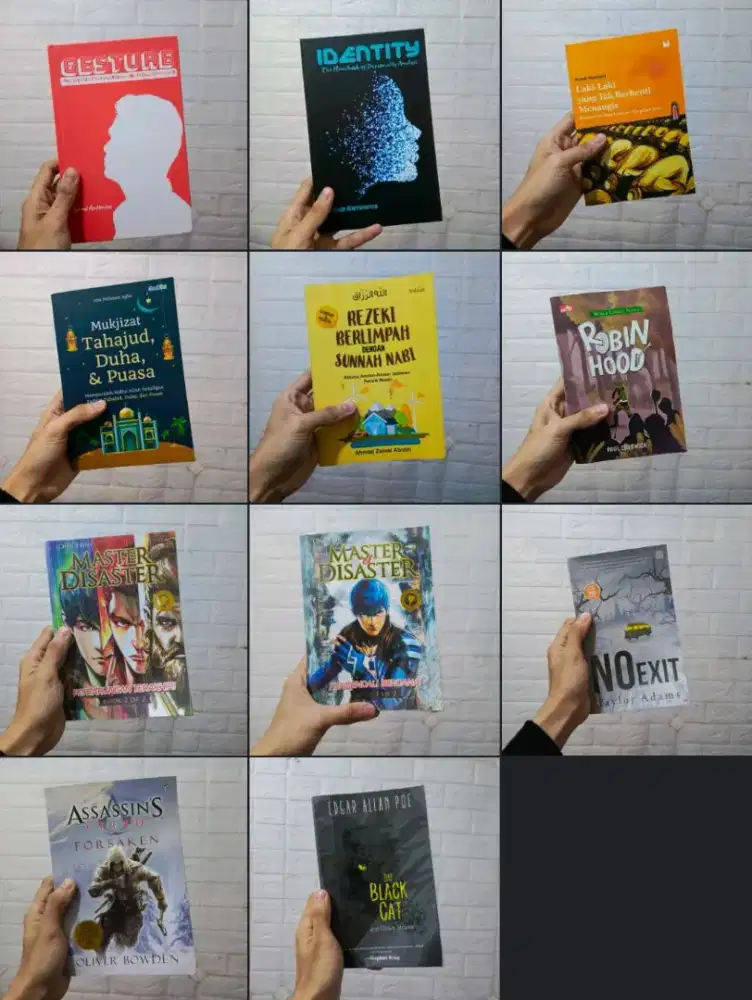 Koleksi buku dan novel koleksi pribadi preloved terawat dan mulus