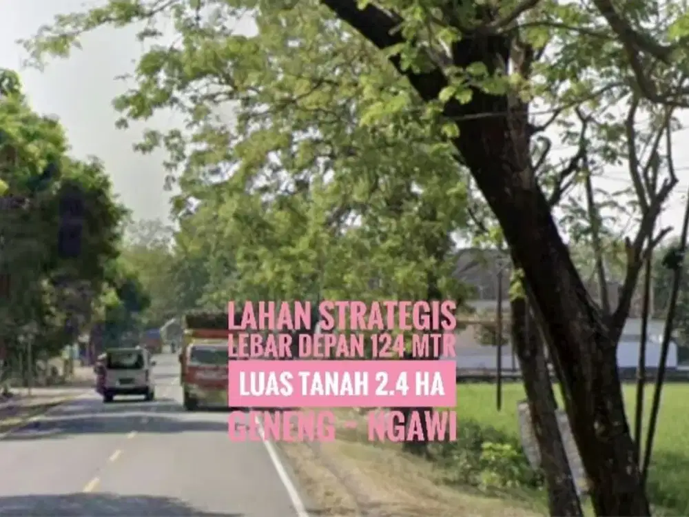 [W] Tanah LD 124 mtr, NOL Jalan Raya Propinsi Madiun-NGAWI, Mantapp